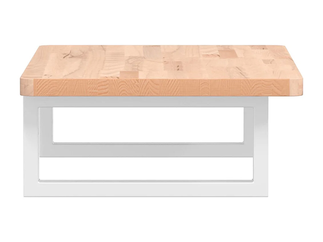 Prateleira de parede p/ lavatório aço/madeira de faia maciça