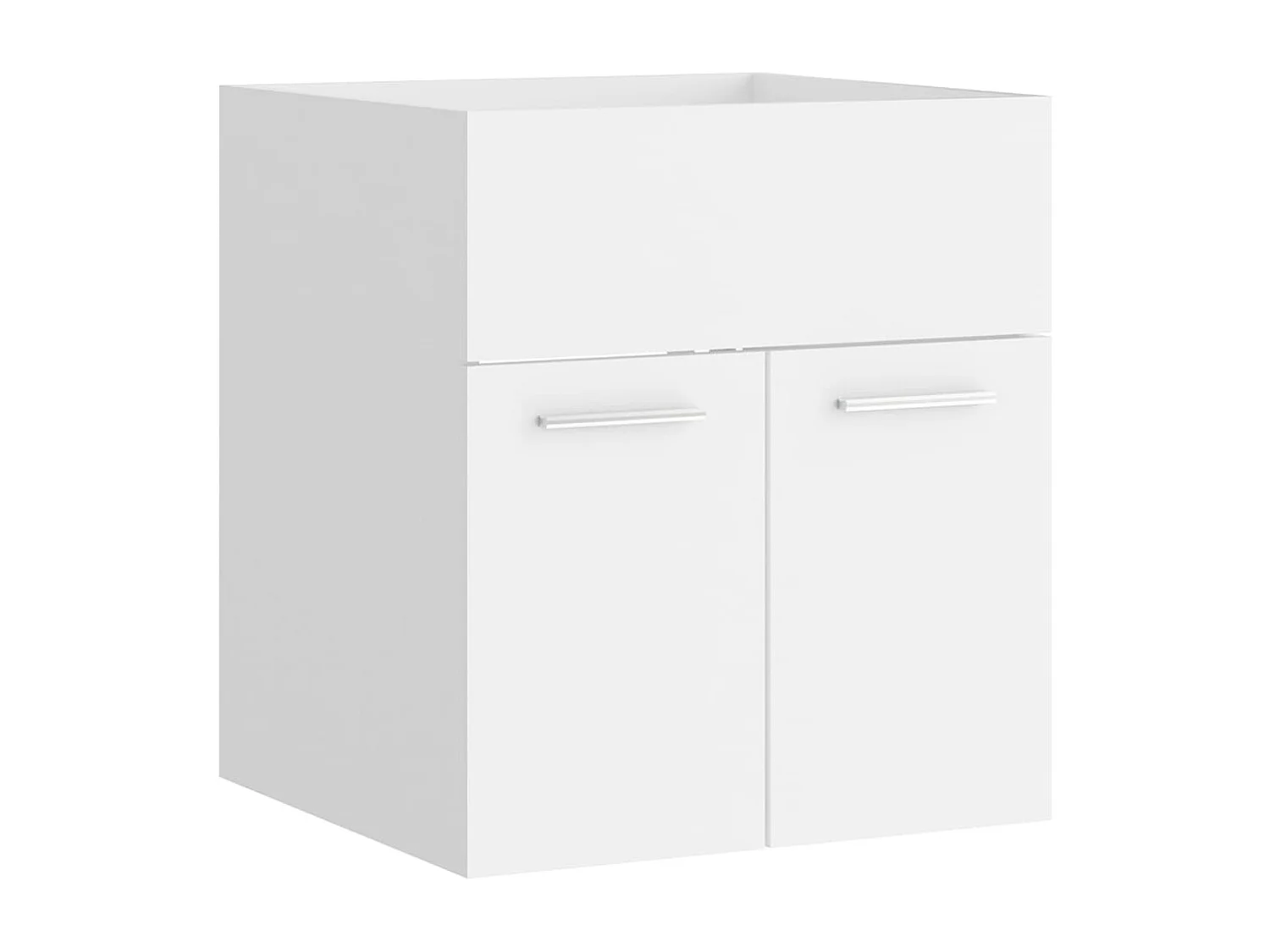 Mobile Bagno con Lavabo Integrato Bianco in Legno Multistrato