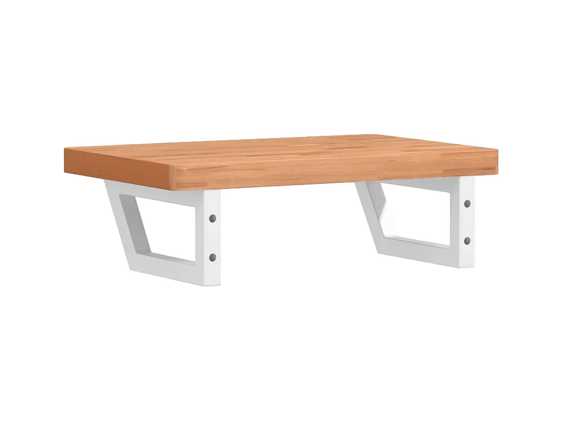 Badkamer wandschap staal en massief beukenhout