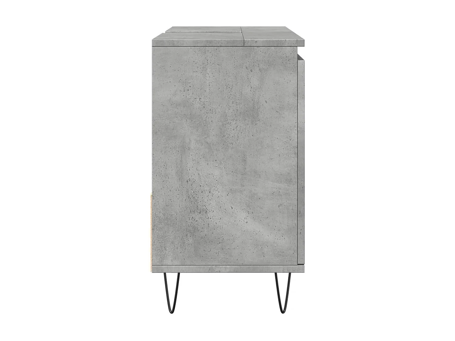 Armoire de lavabo de salle de bain gris béton 65x33x60 cm