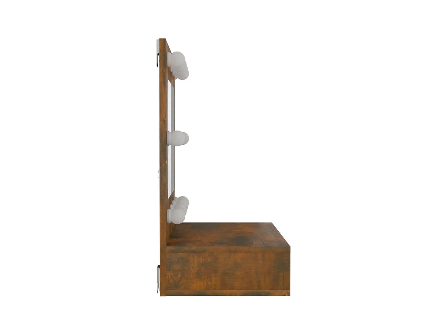 Armoire à miroir avec LED Chêne fumé 60x31,5x62 cm