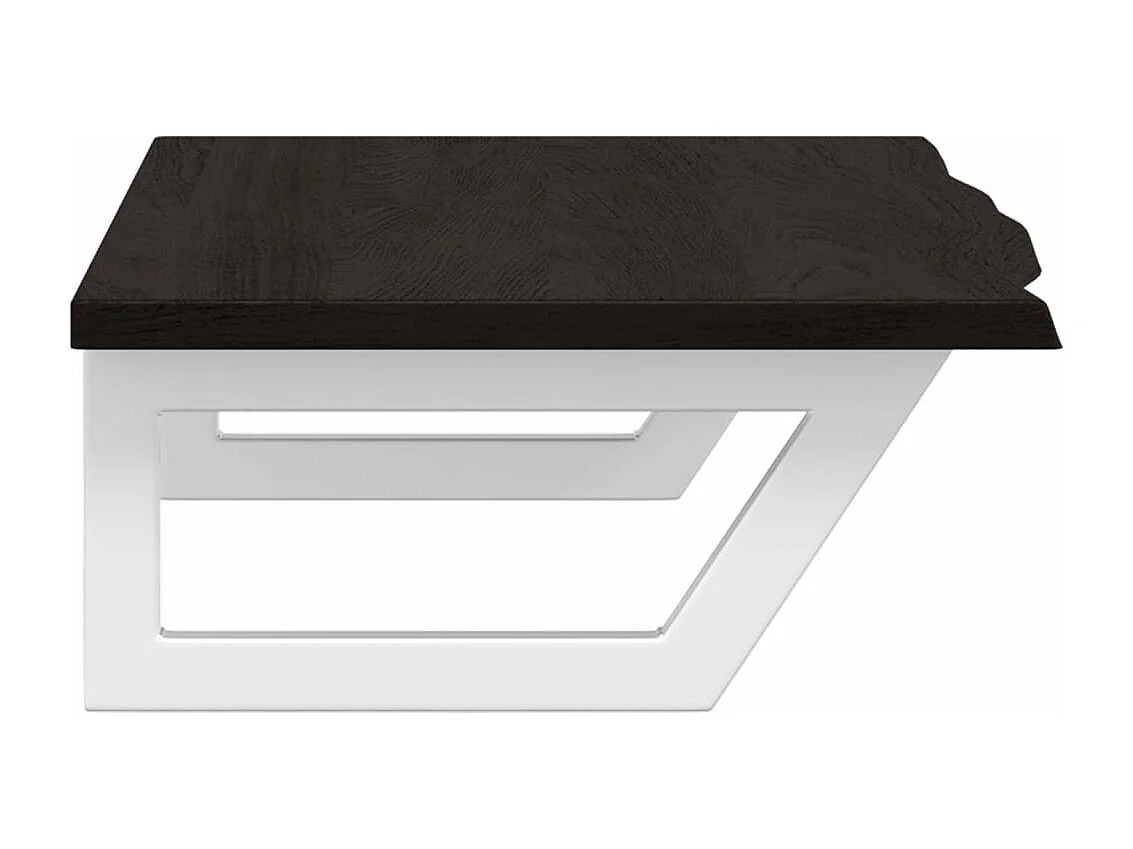 Étagère de vasque murale acier et bois de chêne massif