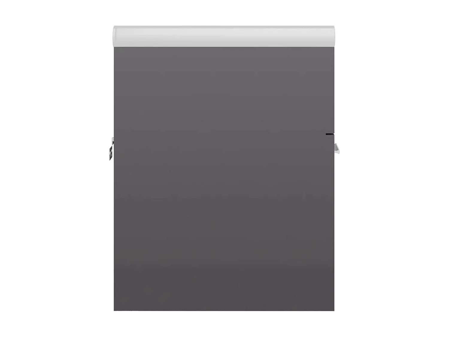 Armoire d'évier avec lavabo intégré Gris brillant Aggloméré