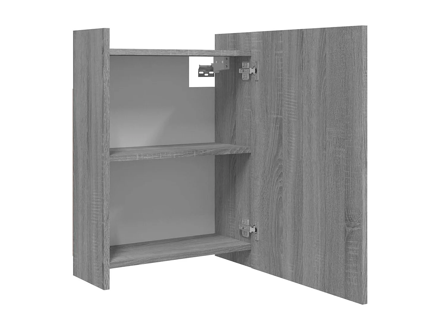 Mobile da Bagno a Specchio Grigio Sonoma 62,5x20,5x64 cm Legno