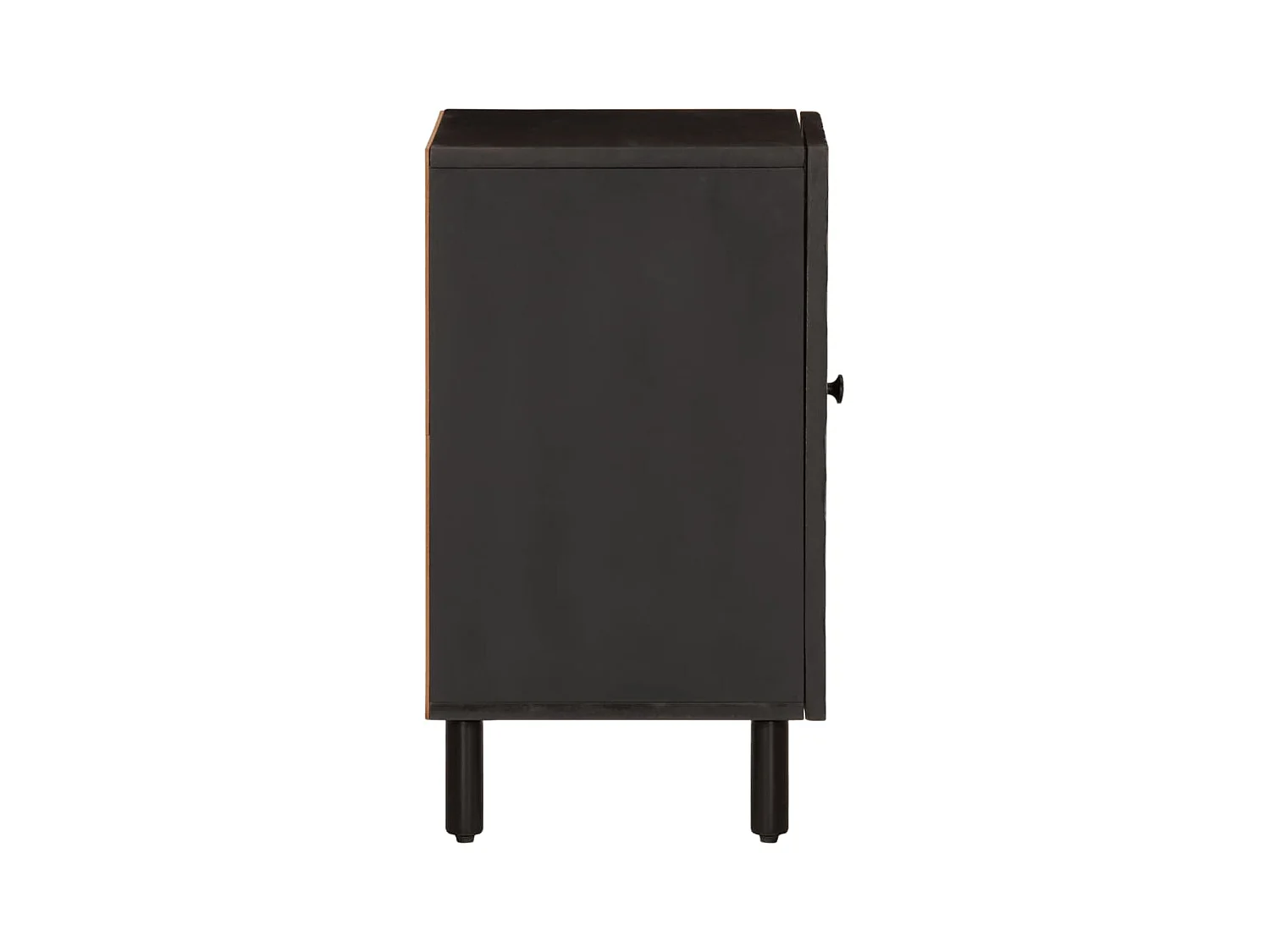 Armoire de salle de bain noir 38x33x58 cm bois massif manguier