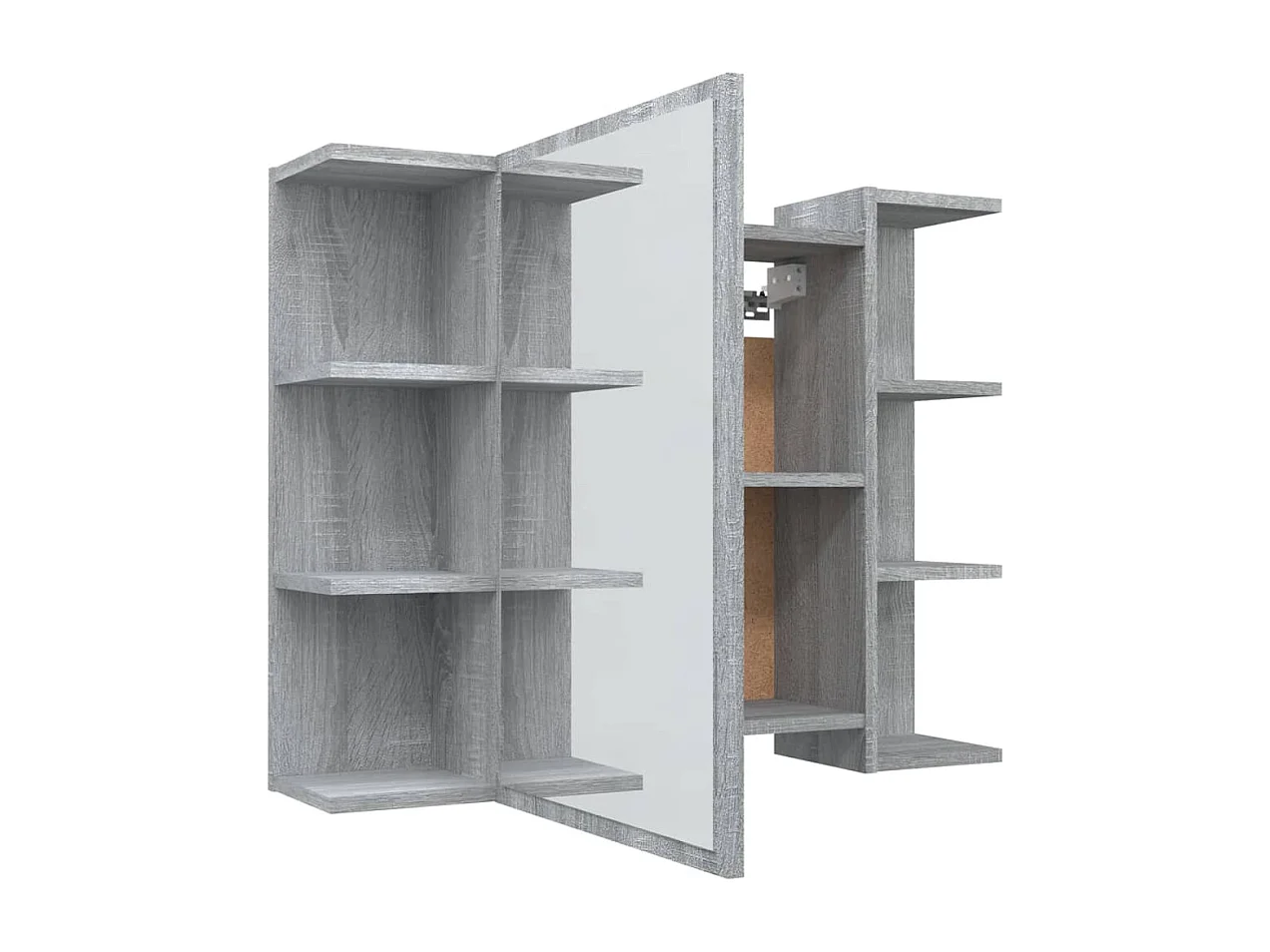 Armoire à miroir de salle de bain Sonoma gris 80x20,5x64cm Bois