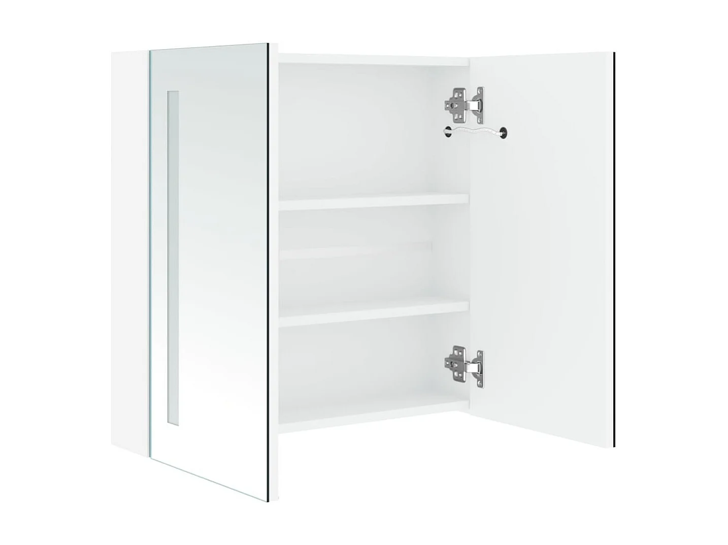 Armário espelhado para casa de banho com LED 60x14x62 cm