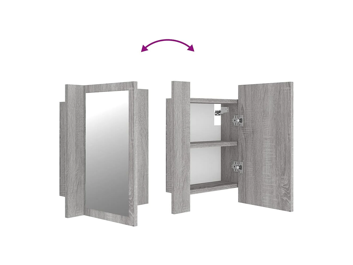 Mobile da Bagno Grigio Sonoma 40x12x45cm in Legno Multistrato