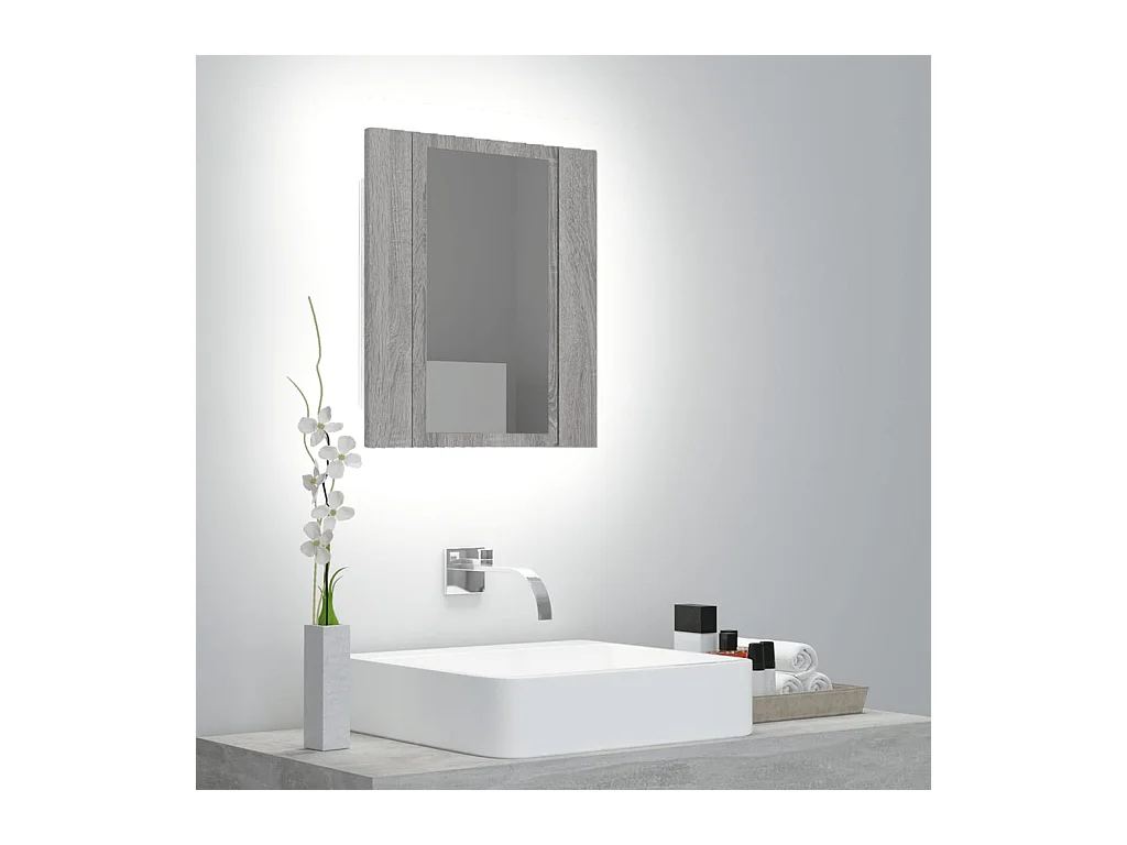 Mobile da Bagno Grigio Sonoma 40x12x45cm in Legno Multistrato