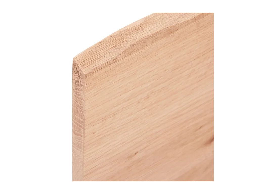 Waschtischplatte mit Halterung Stahl und Massivholz Eiche