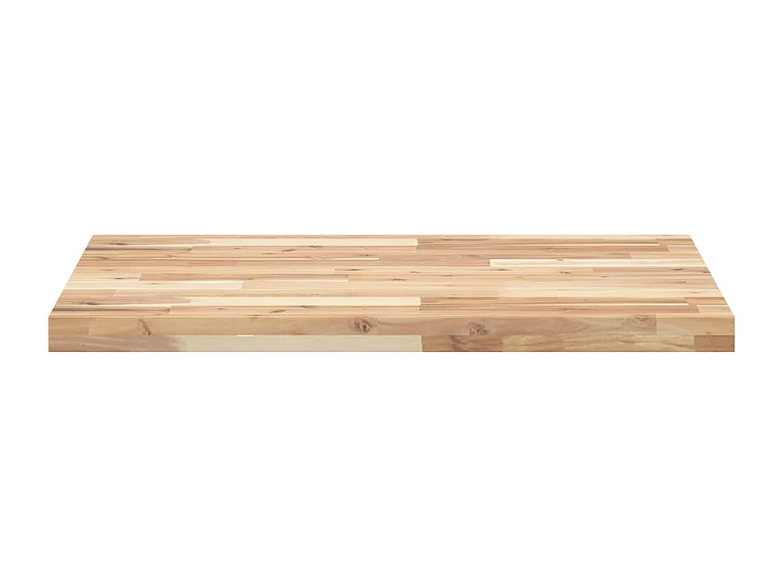 Encimera tocador baño madera acacia sin tratar 100x60x4 cm