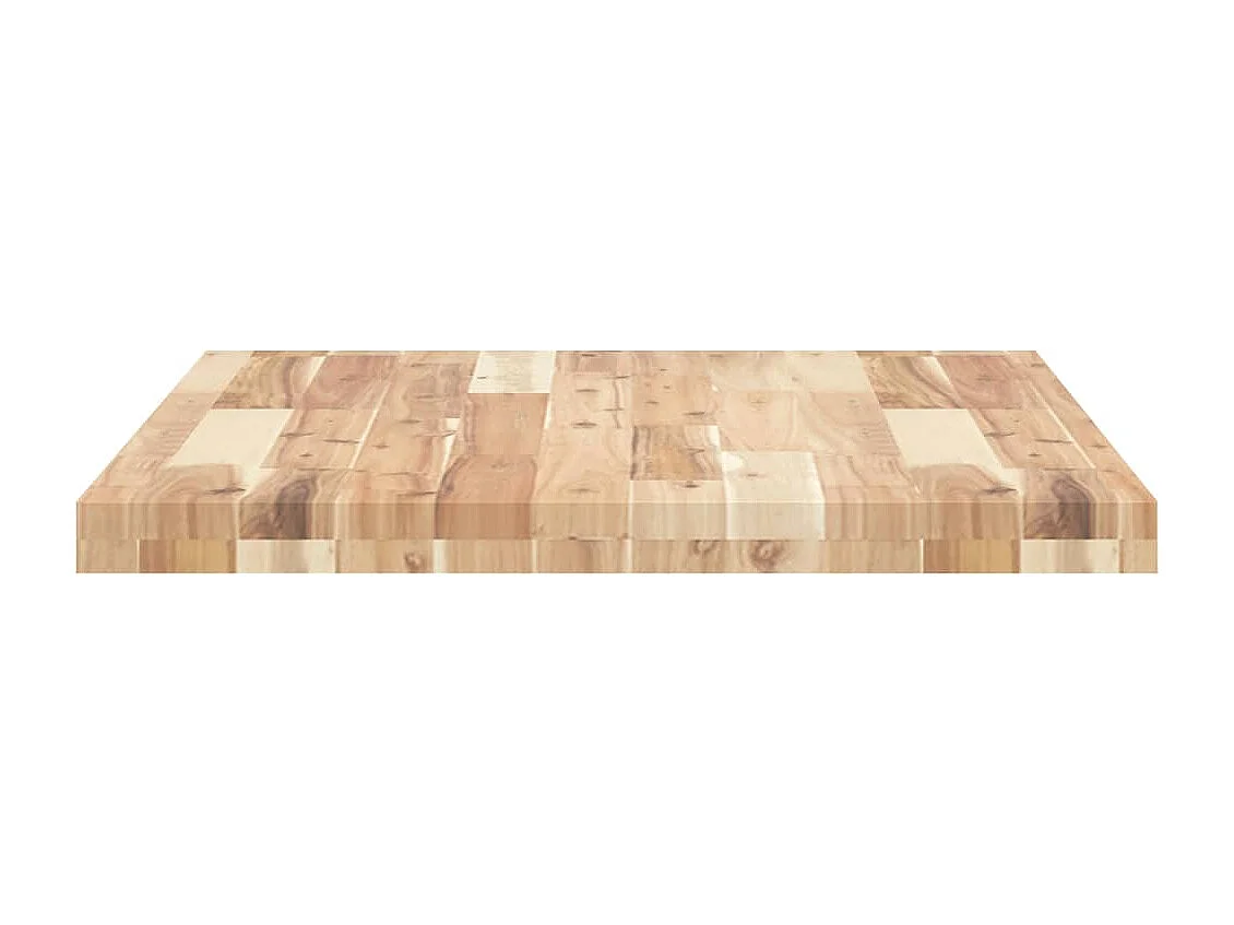 Encimera tocador baño madera acacia sin tratar 100x60x4 cm