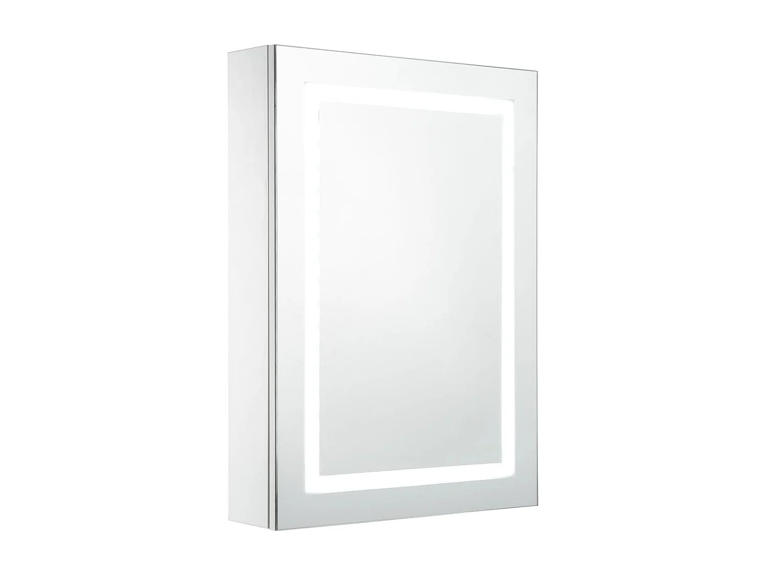 Armadietto Bagno con Specchio e LED 50x13x70 cm