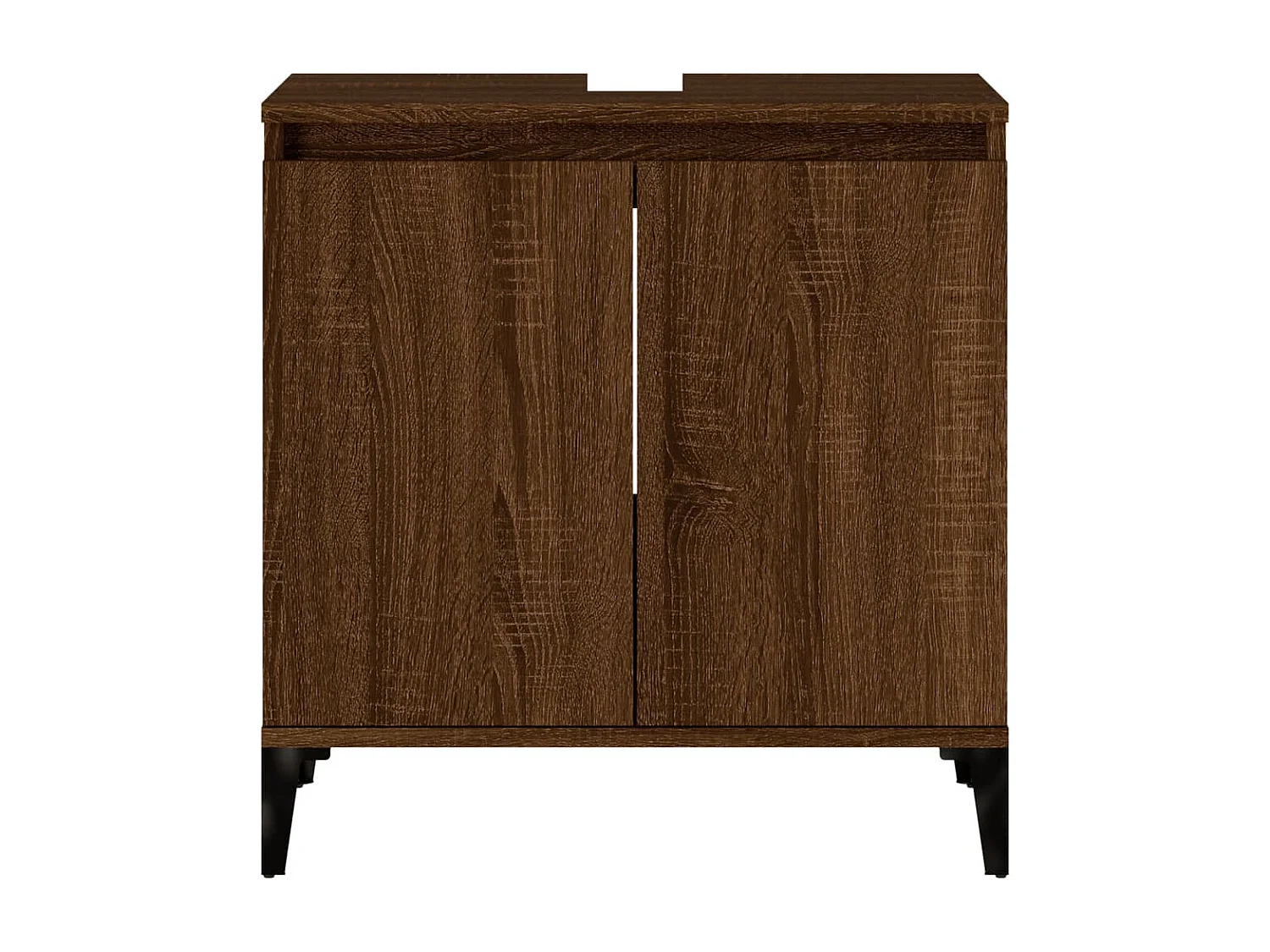 Mobile Lavabo Rovere Marrone 58x33x60 cm in Legno Multistrato