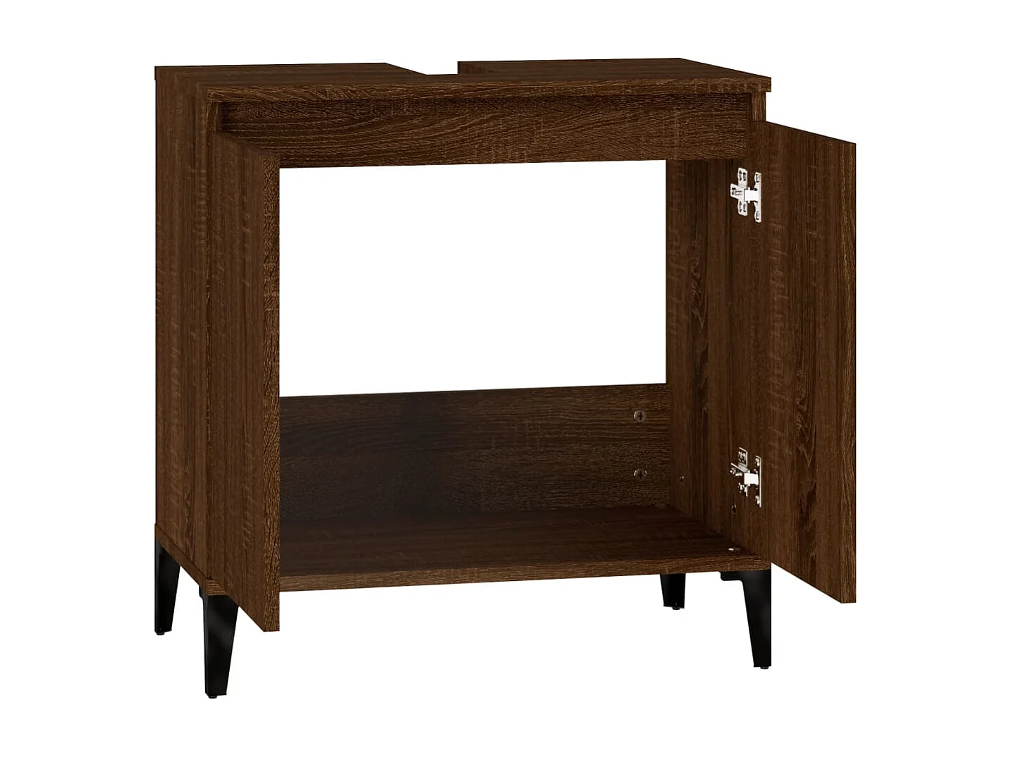 Meuble d'évier chêne marron 58x33x60 cm bois d'ingénierie