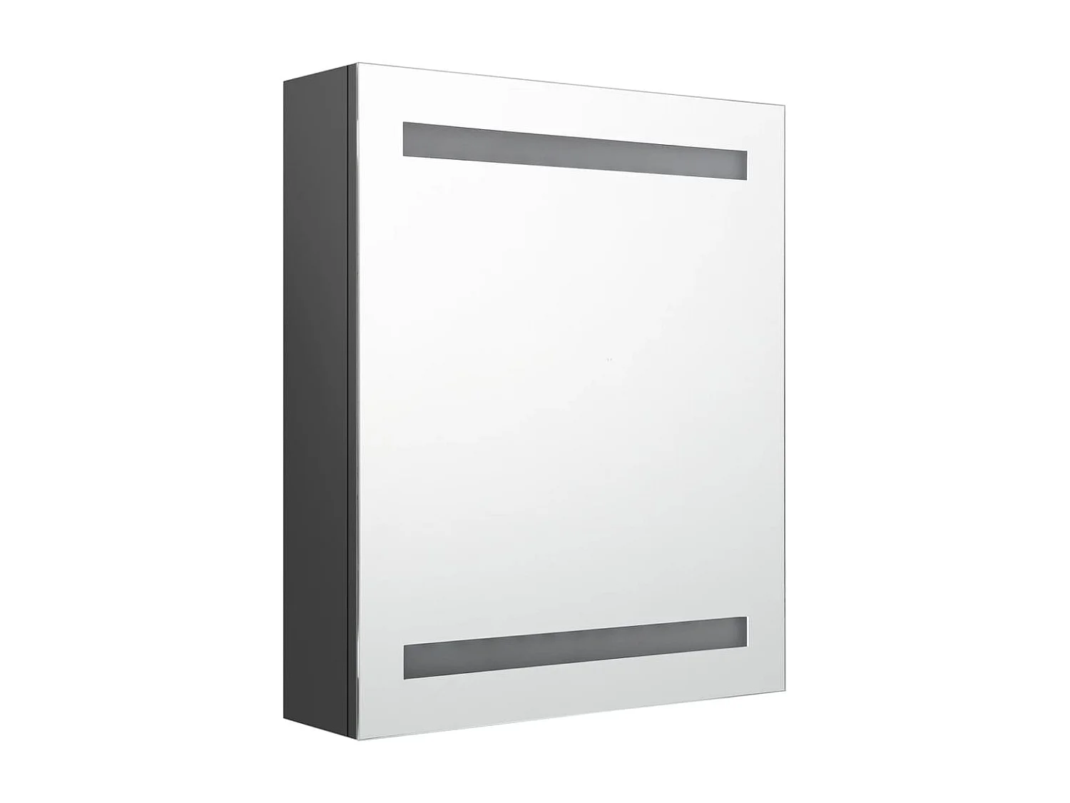 LED-Bad-Spiegelschrank Grau 50x14x60 cm
