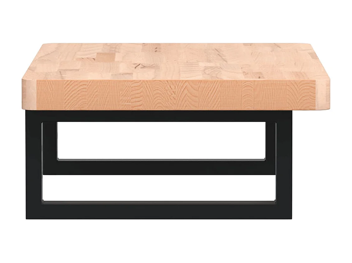 Waschbeckenregal Wandmontage Stahl und Massivholz Buche