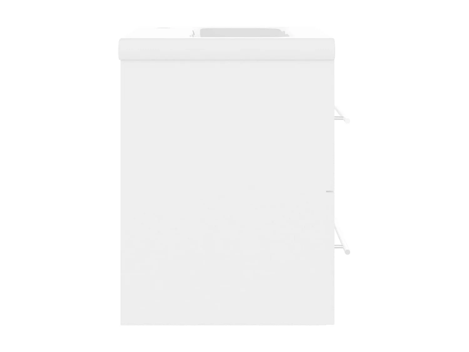 Armoire d'évier avec lavabo intégré Blanc Aggloméré