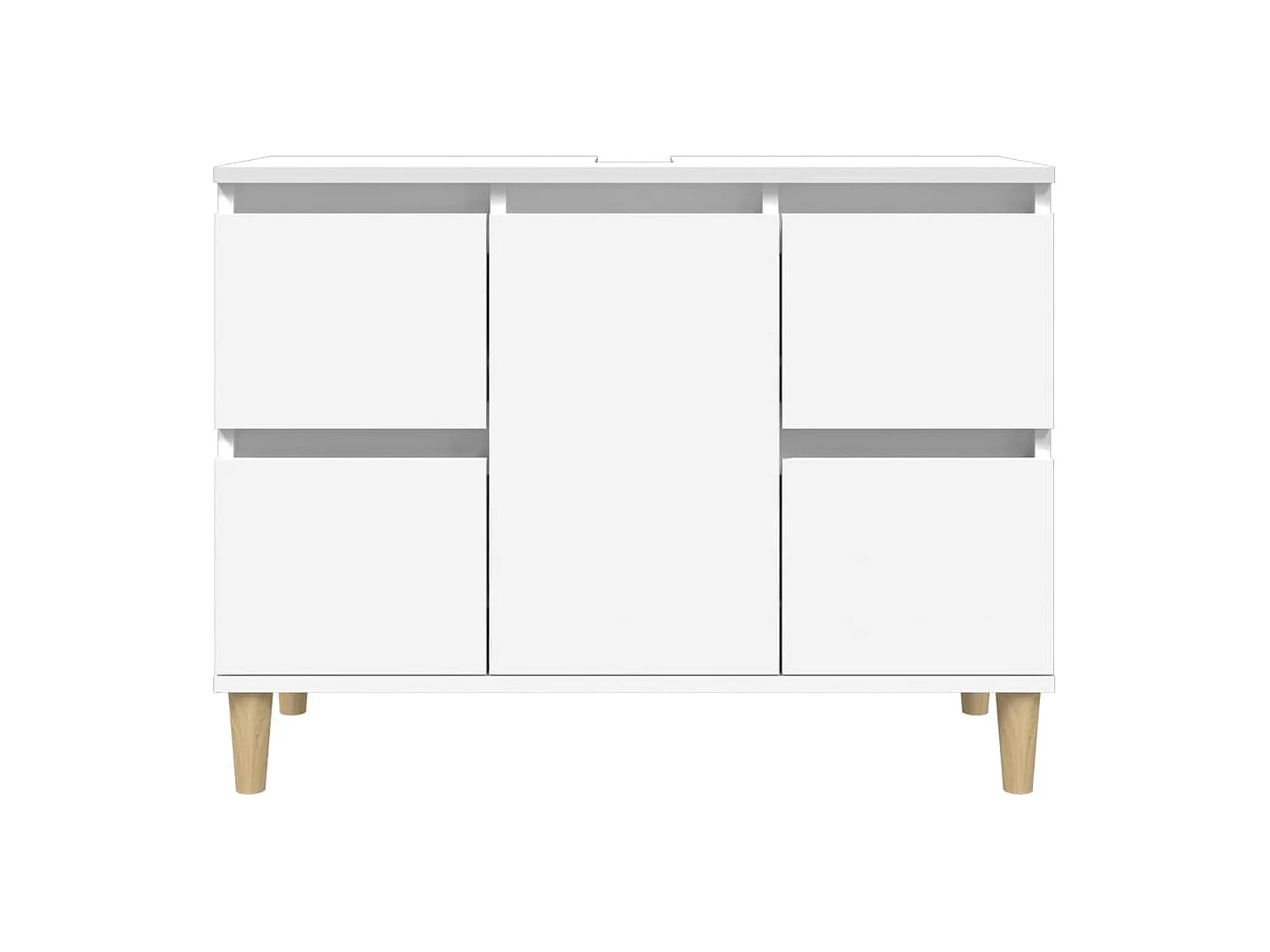 Meuble d'évier blanc 80x33x60 cm bois d'ingénierie