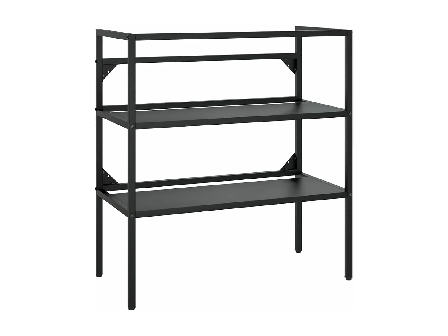 Cadre de lavabo de salle de bain Noir 79x38x83 cm Fer