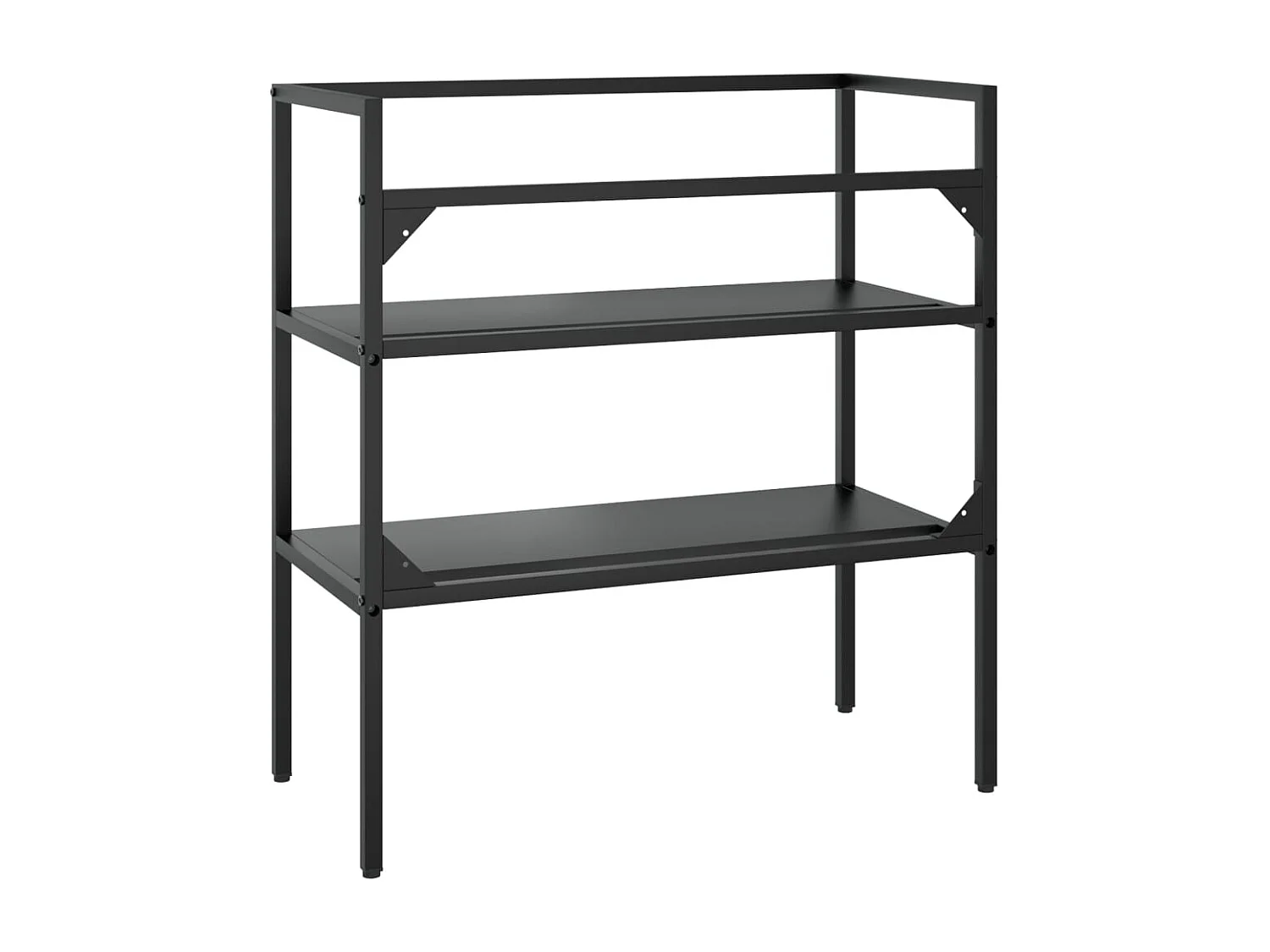 Struttura per Lavabo da Bagno Nera 79x38x83 cm in Ferro