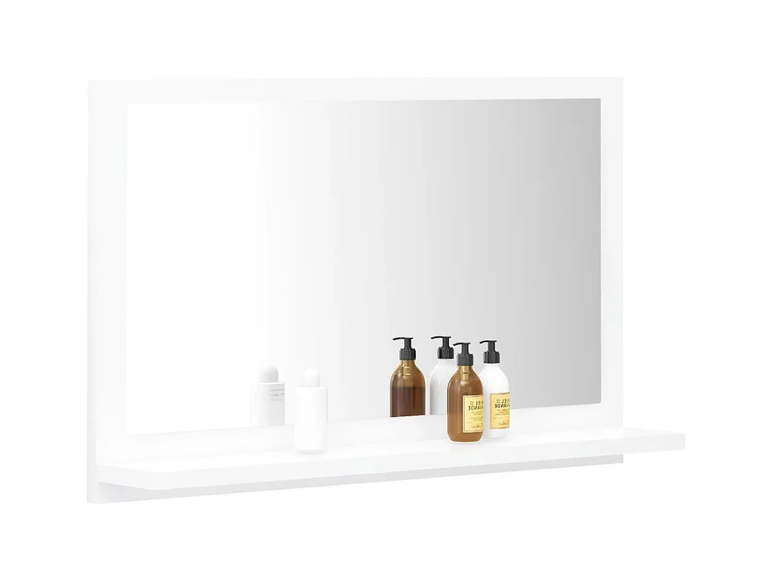 Miroir de salle de bain Blanc 60x10,5x37 cm Bois d’ingénierie