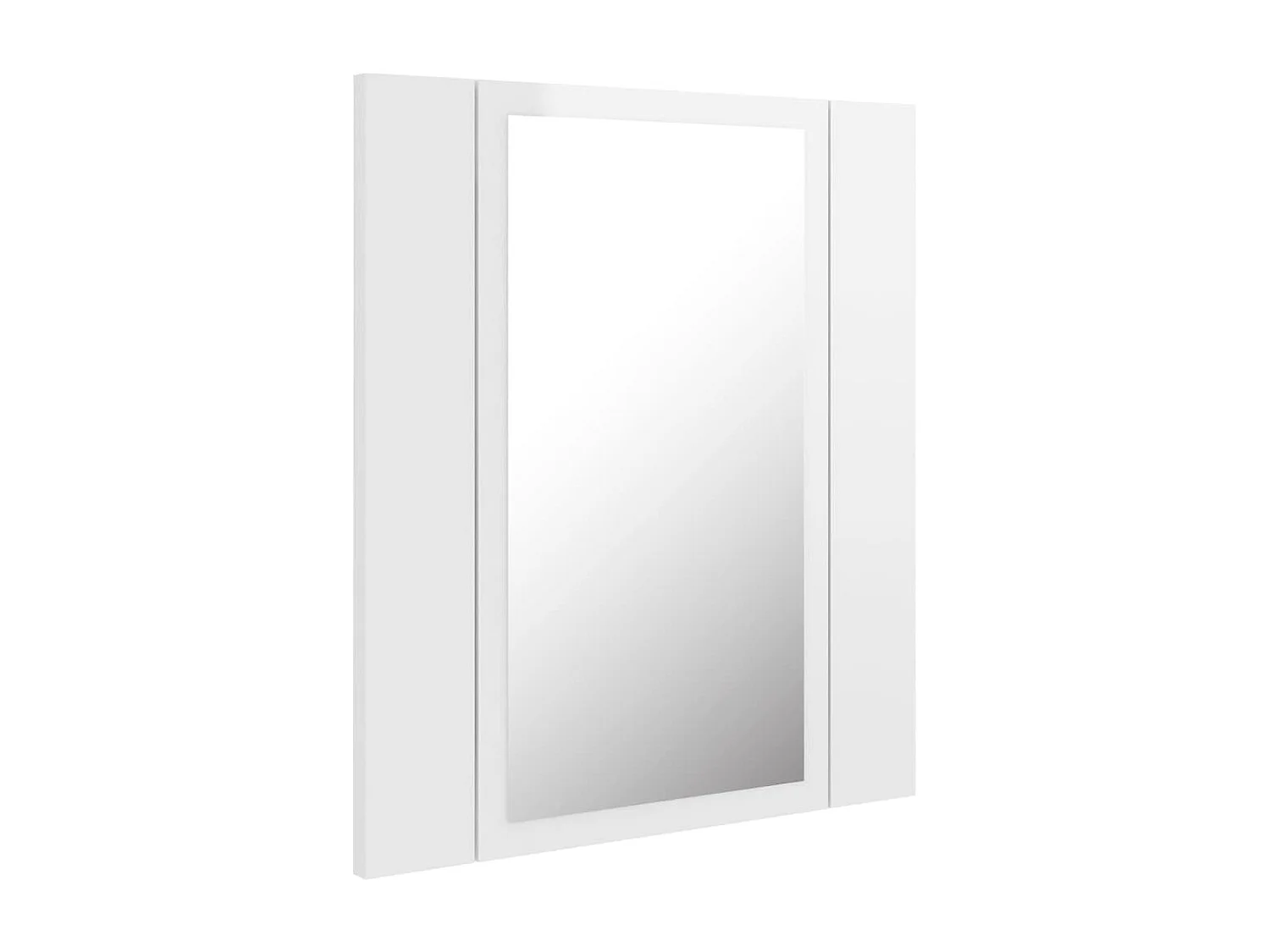 Armoire à miroir de bain à LED Blanc brillant Acrylique