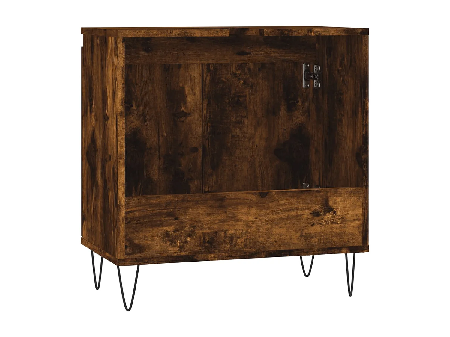 Armadietto Bagno Rovere Fumo 58x33x60 cm in Legno Multistrato