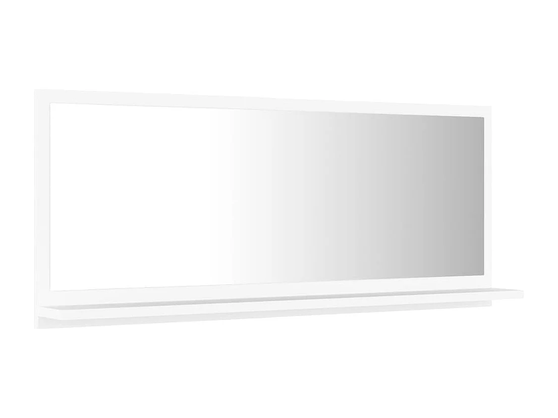 Espelho de casa de banho 90x10,5x37 cm contraplacado branco