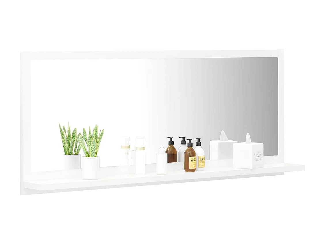 Miroir de salle de bain Blanc 90x10,5x37 cm Aggloméré
