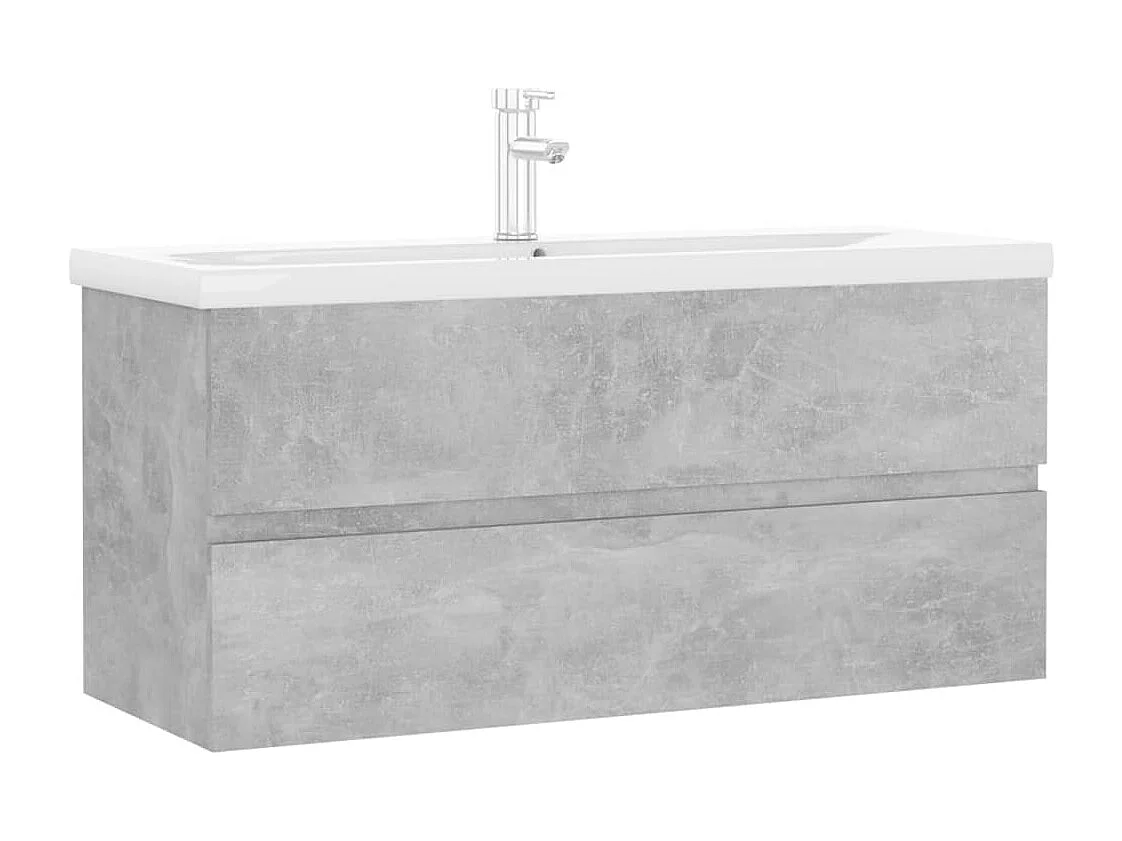 Mueble con lavabo madera de ingeniería gris hormigón