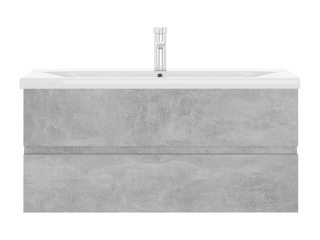 Mueble con lavabo madera de ingeniería gris hormigón