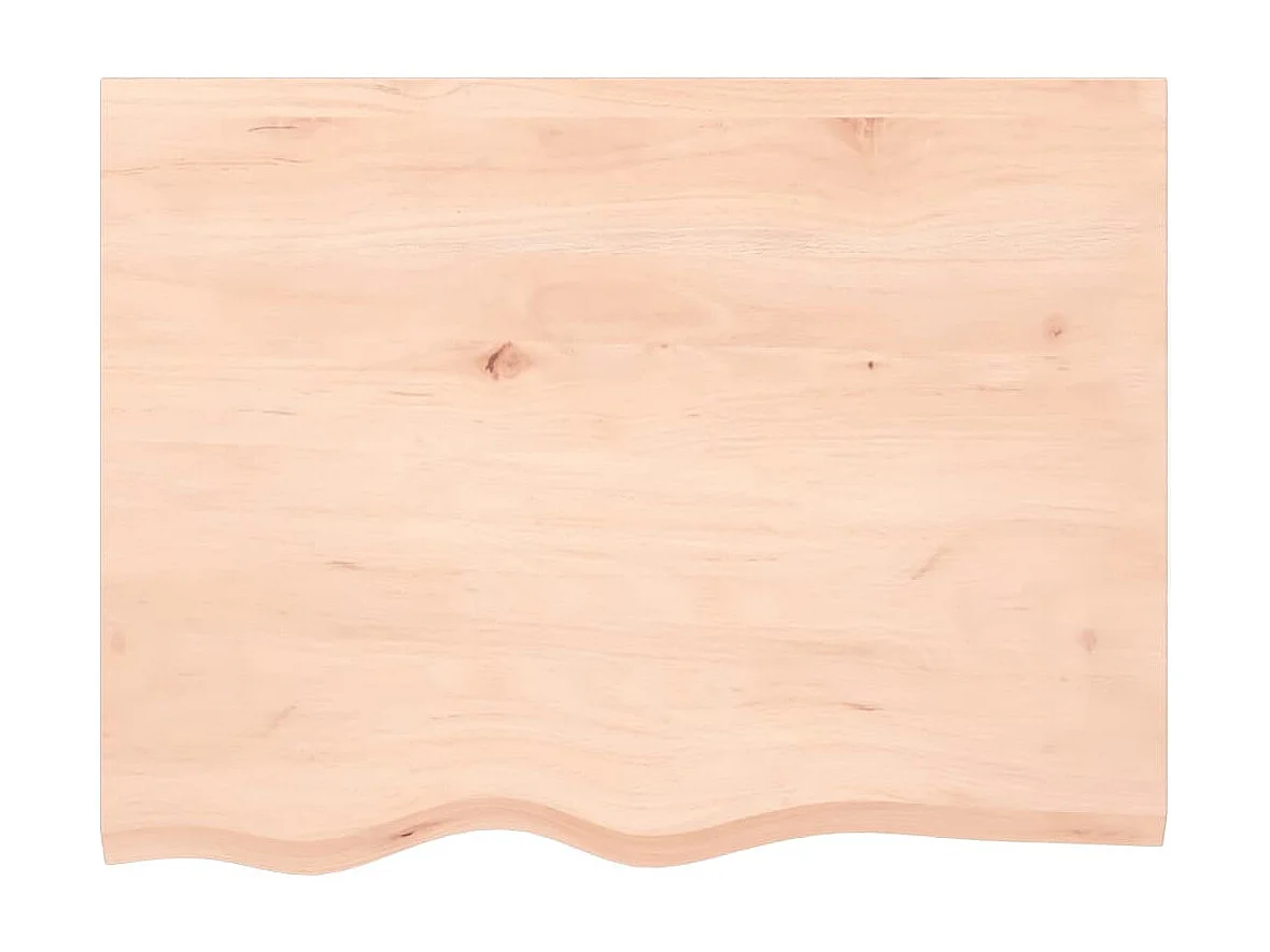 Étagère de vasque murale acier et bois de chêne massif