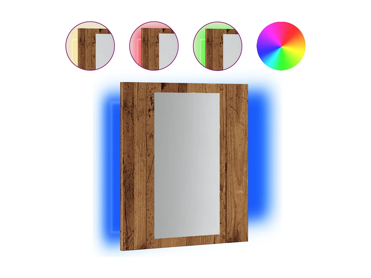 Mobile da Bagno Legno Antico 40x12x45cm in Legno Multistrato