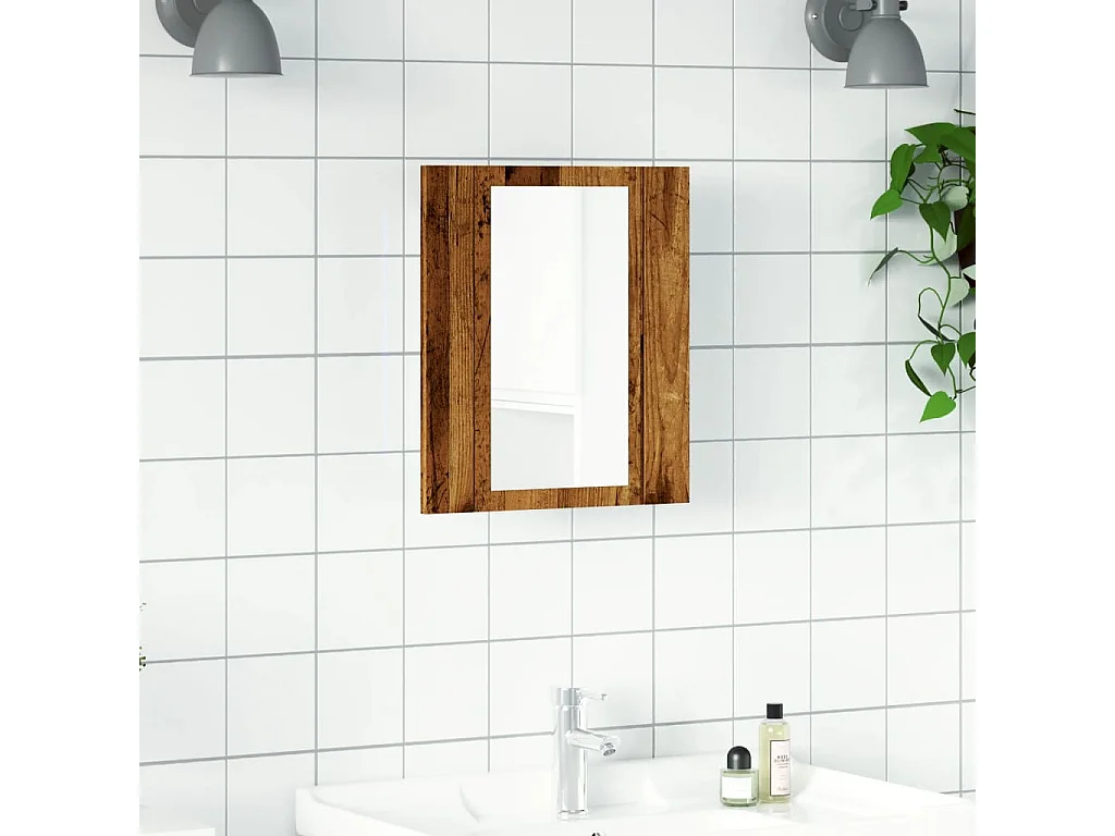 Mobile da Bagno Legno Antico 40x12x45cm in Legno Multistrato