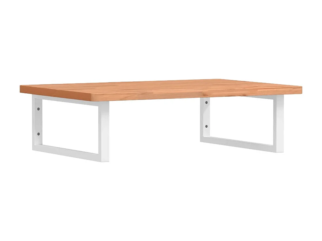 Étagère de vasque murale acier et bois massif de hêtre