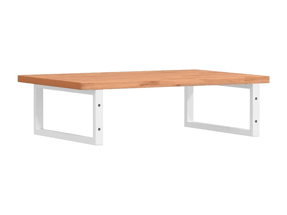 Étagère de vasque murale acier et bois massif de hêtre