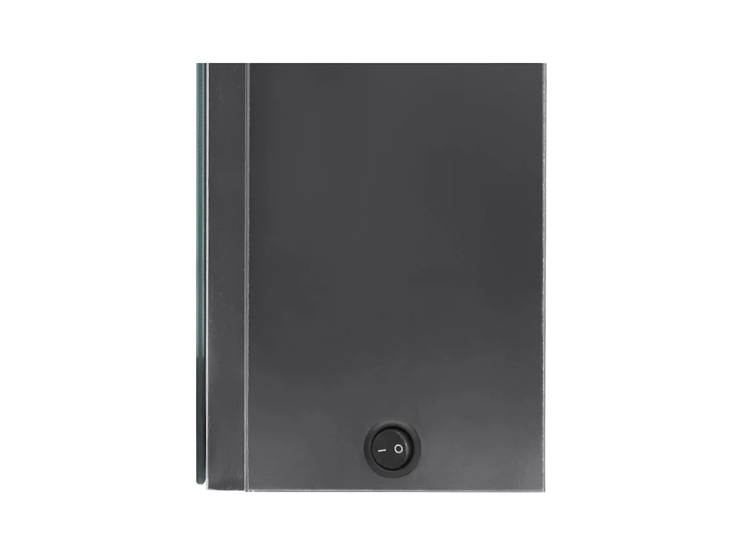 Armoire de salle de bain à miroir LED Gris brillant 80x12x68 cm