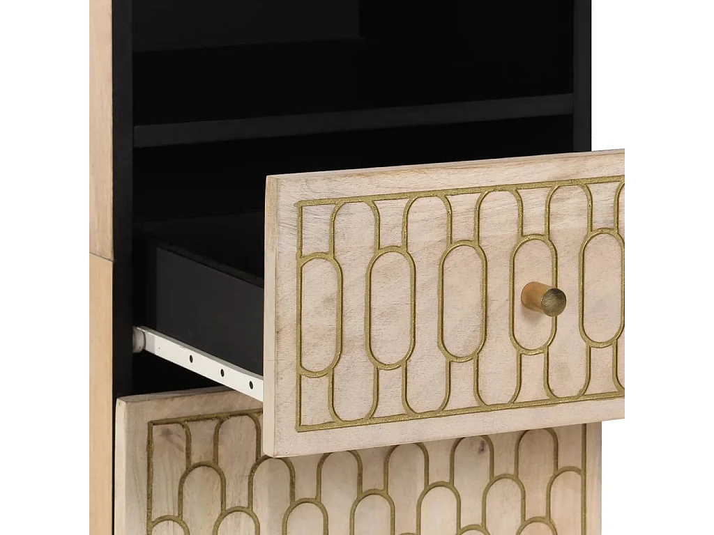 Armoire de salle de bain 38x33x160 cm bois massif de manguier