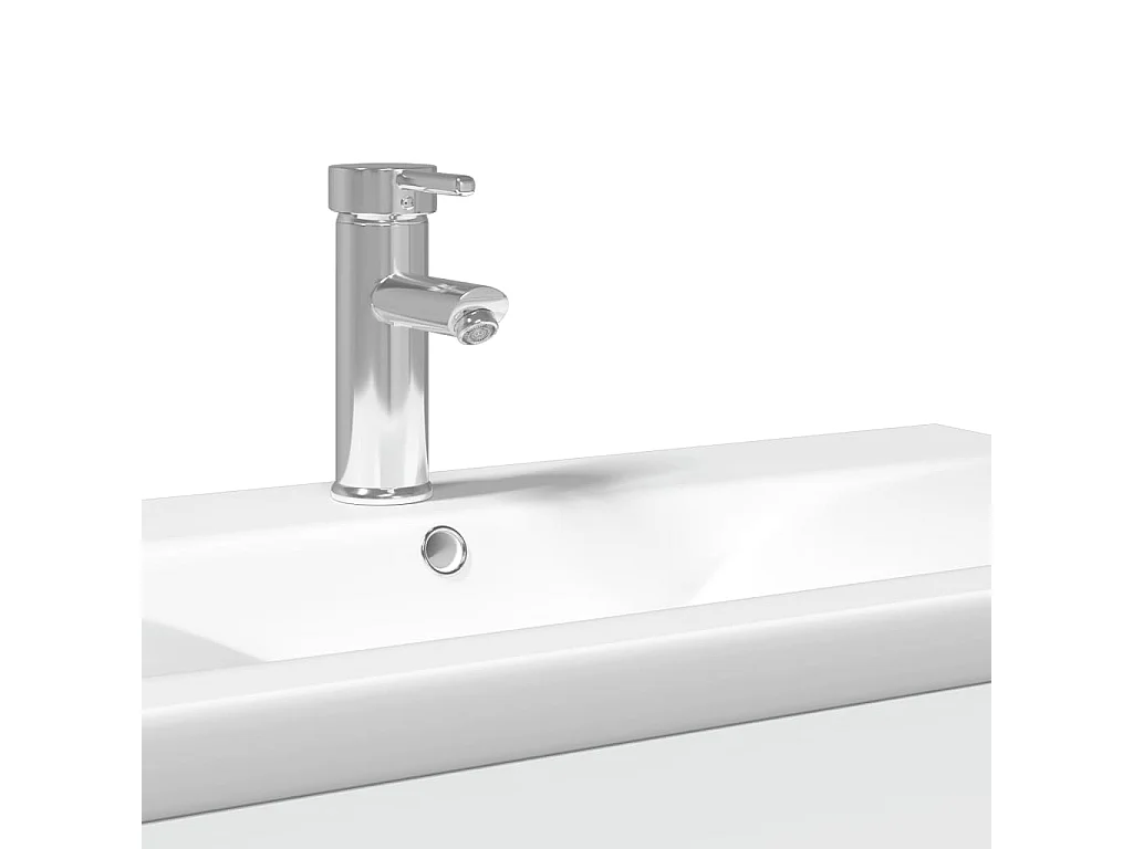 Armário de casa de banho com lavatório embutido branco