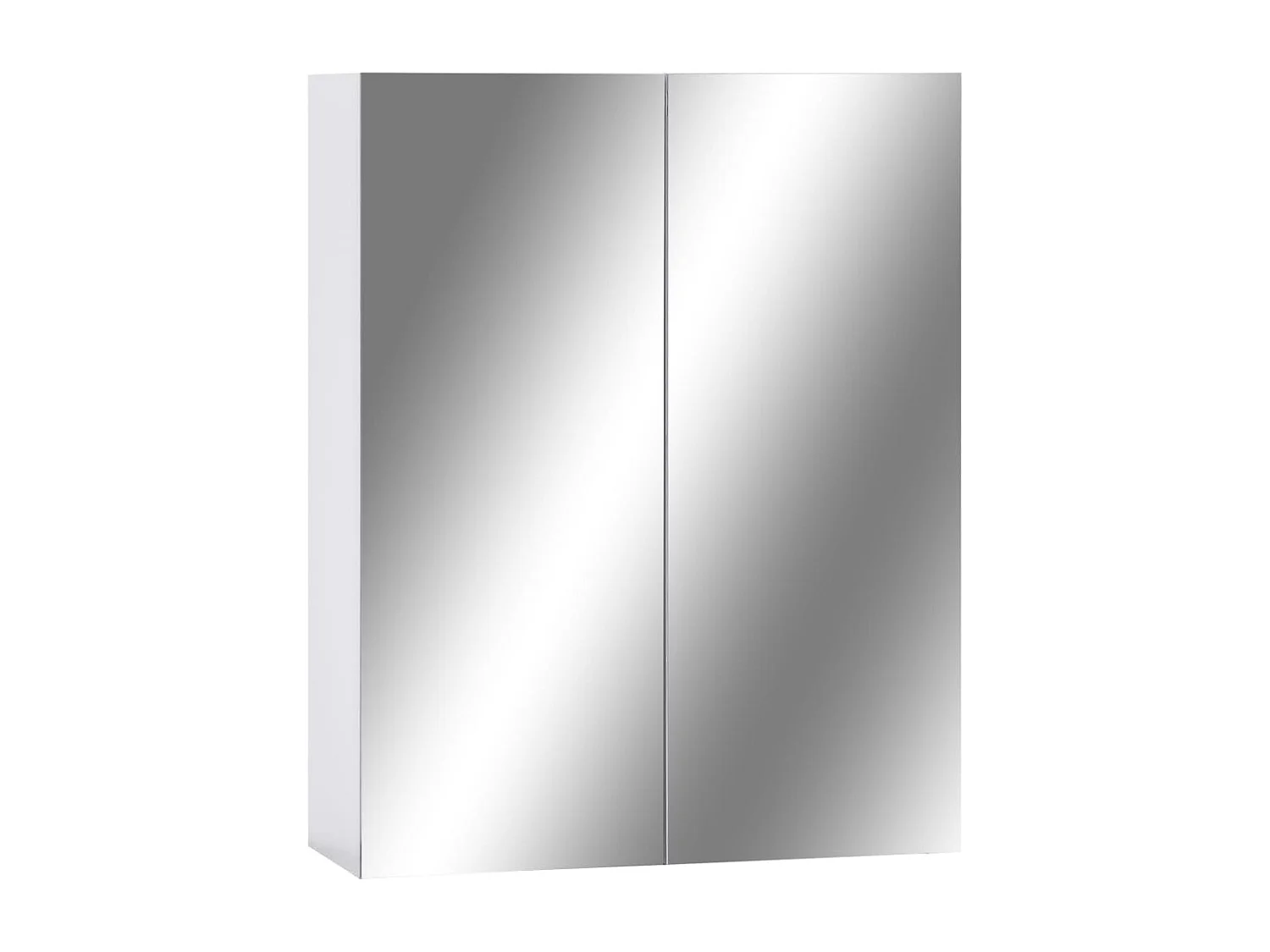 323607 Bathroom Mirror Cabinet White 60x15x75 cm MDF