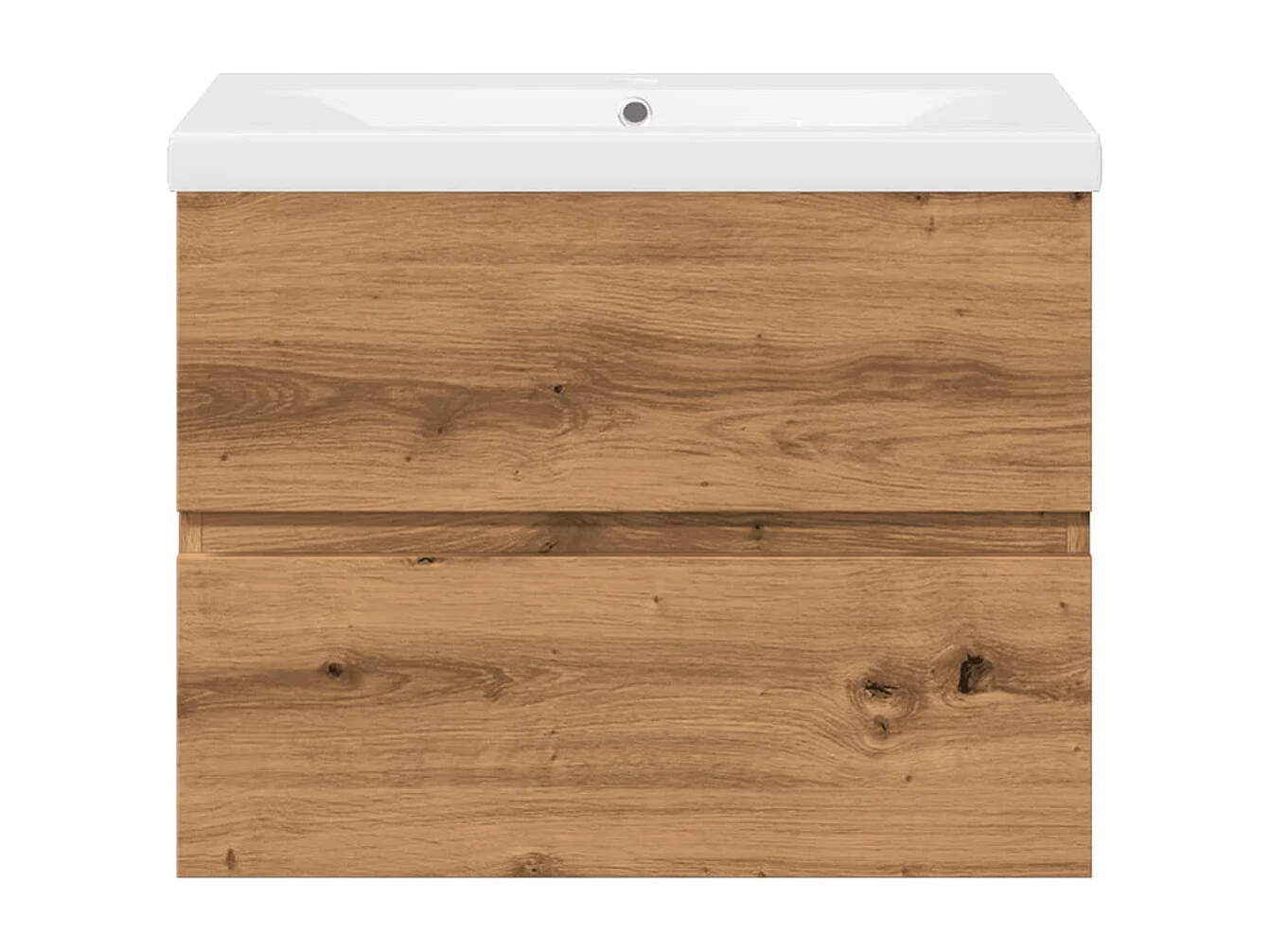 Meuble avec vasque intégrée chêne artisanal 61x39,5x49 cm