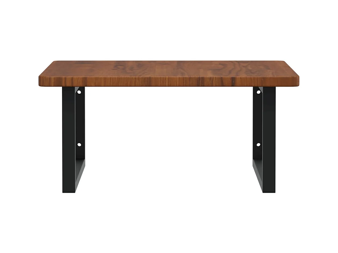 Badkamer wandschap staal en massief eikenhout