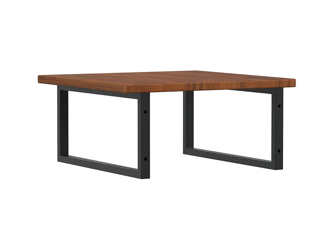 Badkamer wandschap staal en massief eikenhout