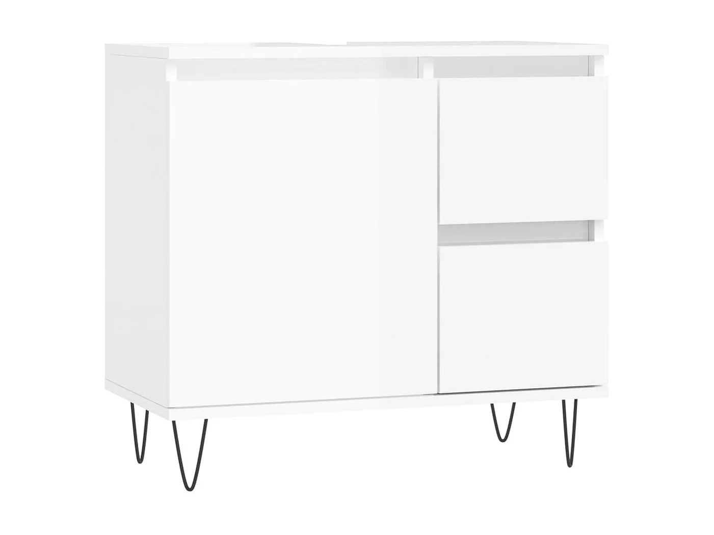 Armário casa 65x33x60 cm derivados de madeira branco brilhante