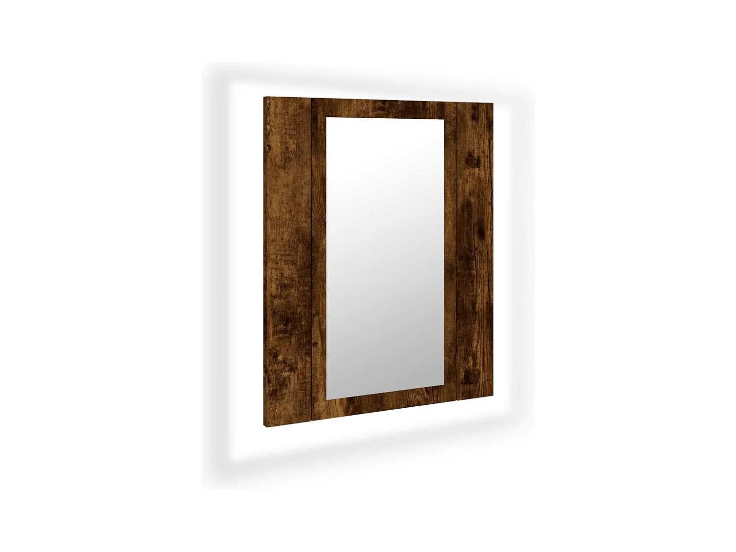 Badkamerspiegelkast LED 40x12x45 cm bewerkt hout gerookt eiken