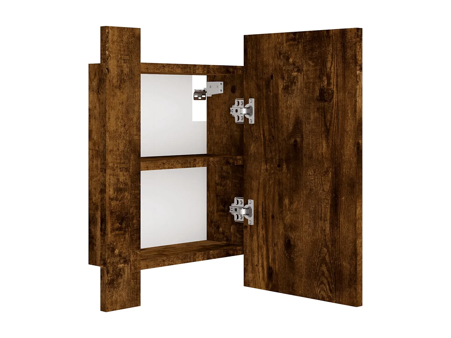 Armoire à miroir LED de salle de bain chêne fumé 40x12x45 cm