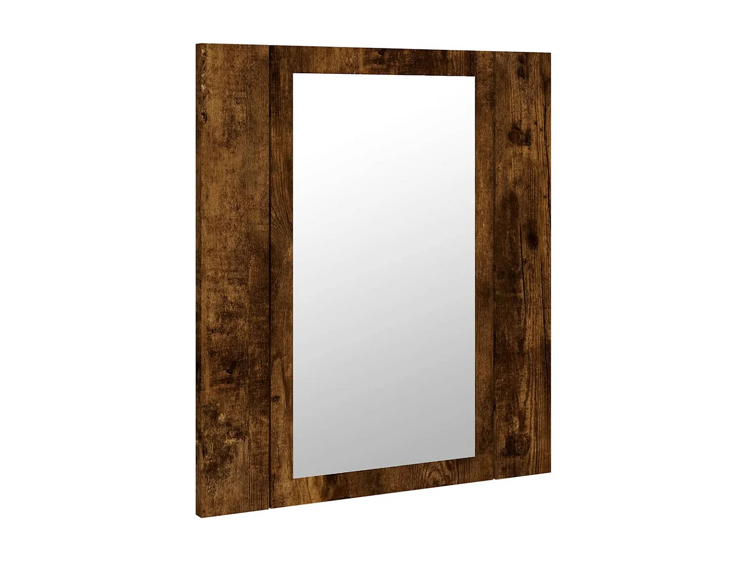 Armoire à miroir LED de salle de bain chêne fumé 40x12x45 cm