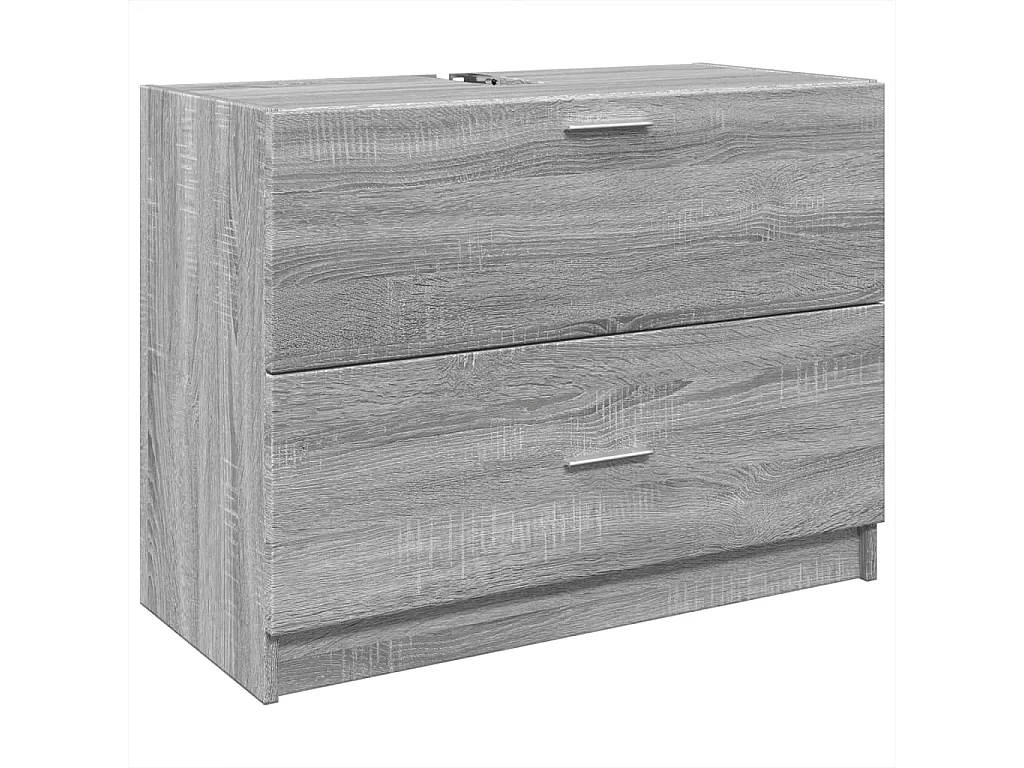 Mueble lavabo Sonoma gris 78x37x59 cm madera contrachapada