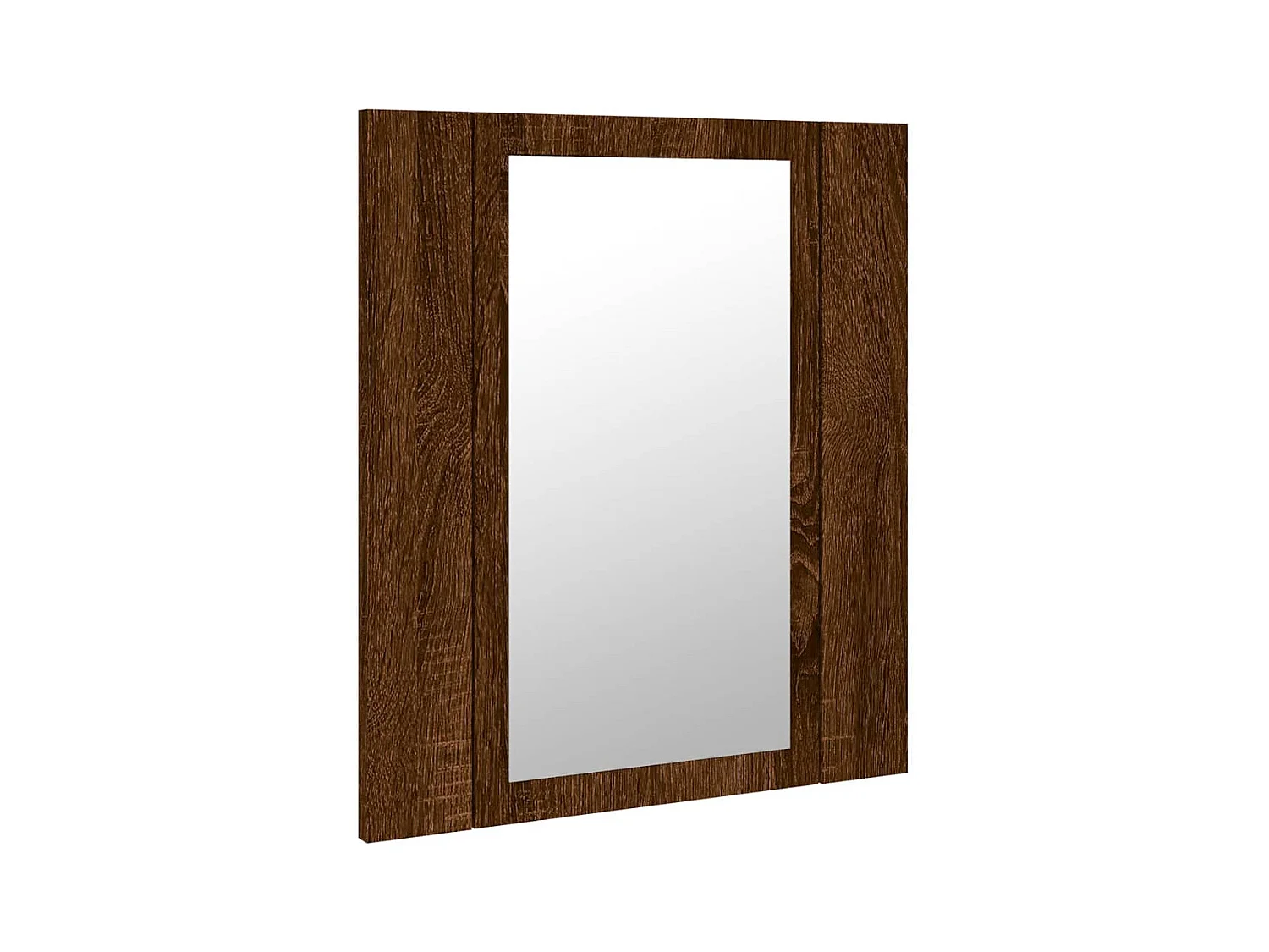 Armoire à miroir LED de salle de bain chêne marron 40x12x45 cm